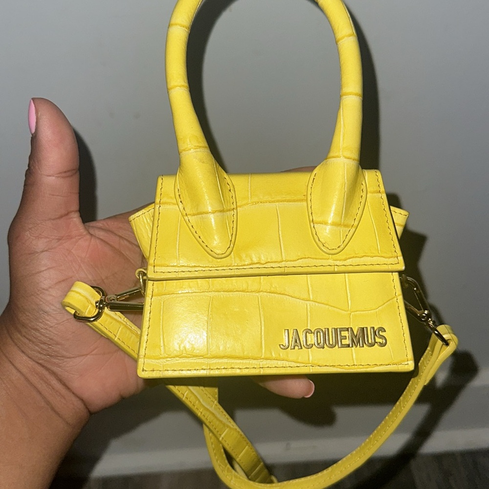 Jacquemus Yellow Mini Bag with Glossy Finish